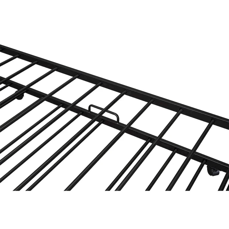 Metal House Bed With Trundle, Twin Size House Bed
