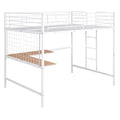 Full Metal Loft Bed with Desk and Metal Grid
