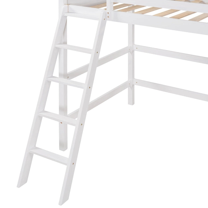 Lit mezzanine simple avec échelle