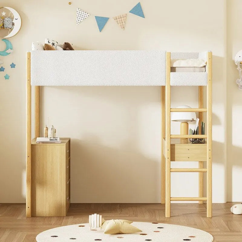 Lit superposé en bois Teddy Fleece taille jumeau